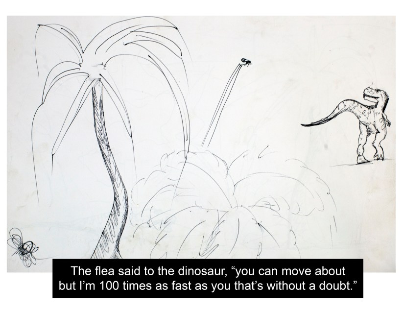 The flea and the dinosaur